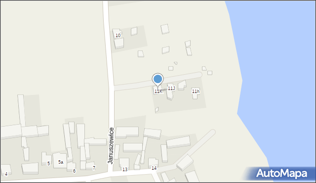 Januszewice, Januszewice, 11K, mapa Januszewice