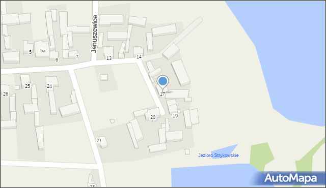 Januszewice, Januszewice, 17, mapa Januszewice