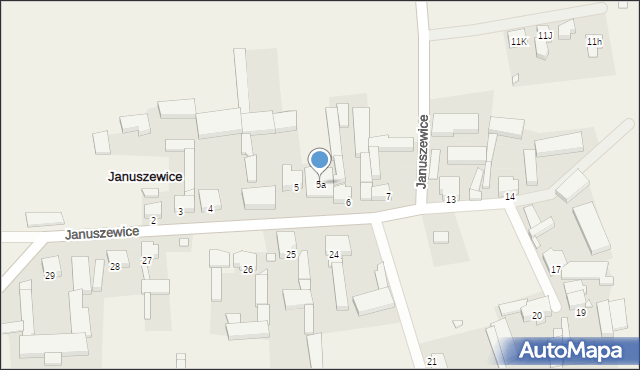 Januszewice, Januszewice, 5a, mapa Januszewice