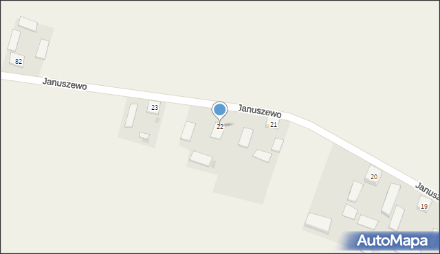 Januszewo, Januszewo, 22, mapa Januszewo