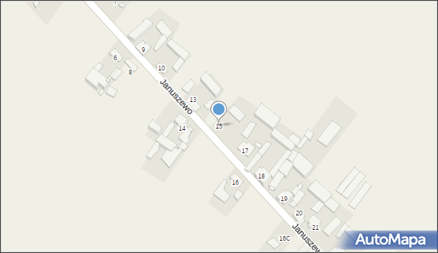 Januszewo, Januszewo, 15, mapa Januszewo