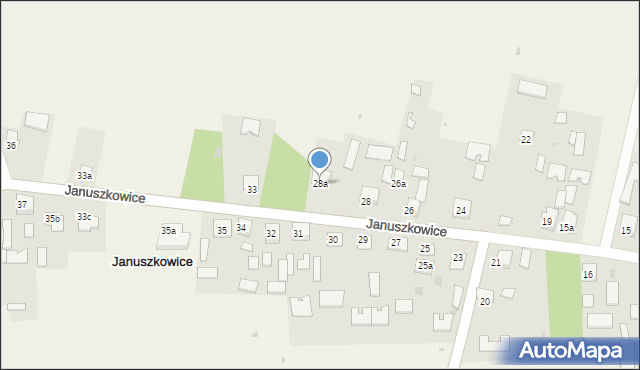 Januszkowice, Januszkowice, 28a, mapa Januszkowice