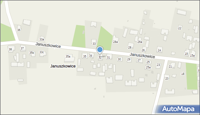 Januszkowice, Januszkowice, 32, mapa Januszkowice