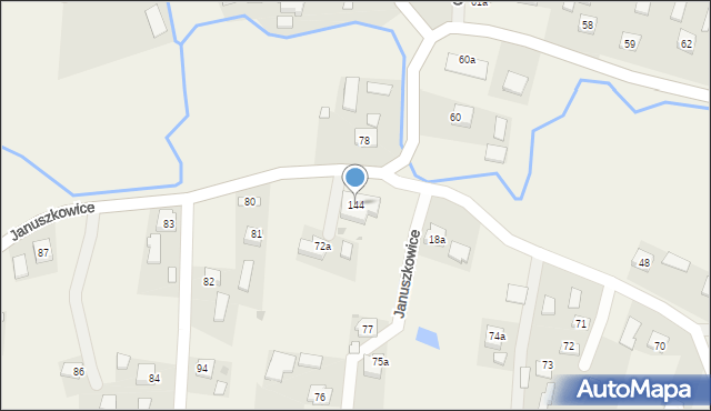 Januszkowice, Januszkowice, 144, mapa Januszkowice