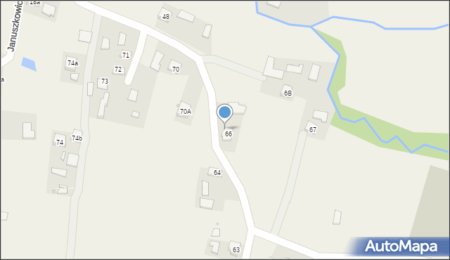 Januszkowice, Januszkowice, 66a, mapa Januszkowice
