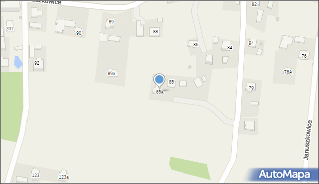 Januszkowice, Januszkowice, 85a, mapa Januszkowice