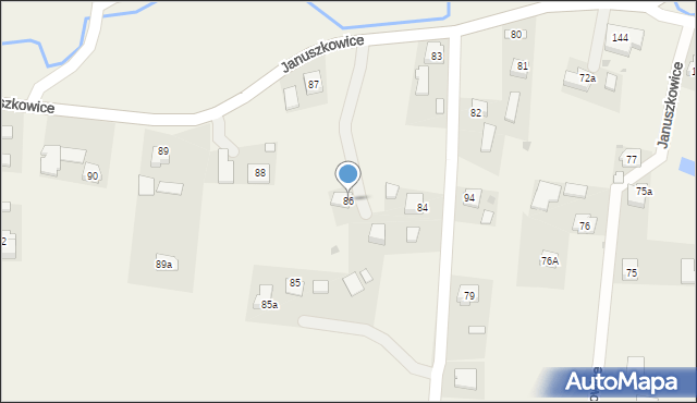 Januszkowice, Januszkowice, 86, mapa Januszkowice