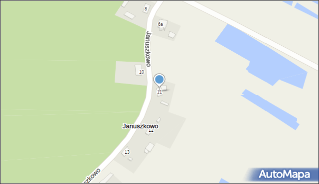 Januszkowo, Januszkowo, 11, mapa Januszkowo