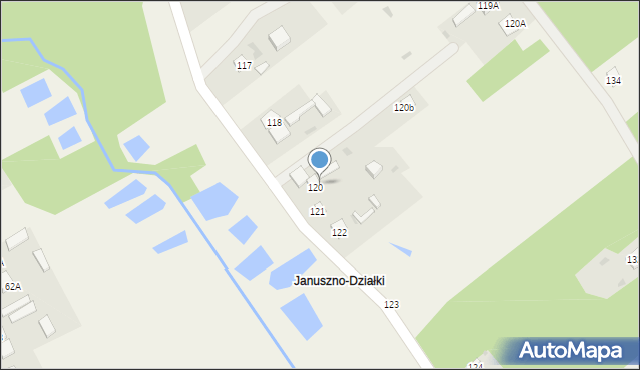 Januszno, Januszno, 120c, mapa Januszno