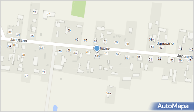 Januszno, Januszno, 63A, mapa Januszno