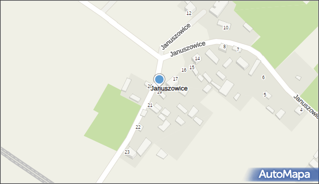 Januszowice, Januszowice, 19, mapa Januszowice