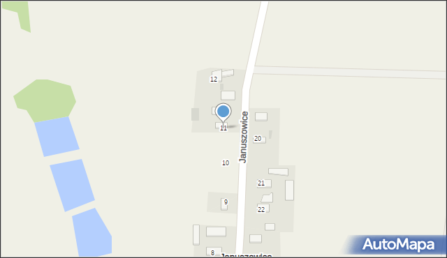 Januszowice, Januszowice, 11, mapa Januszowice