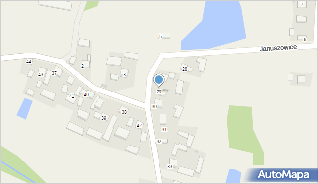 Januszowice, Januszowice, 29, mapa Januszowice