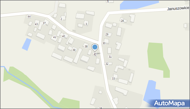 Januszowice, Januszowice, 42, mapa Januszowice