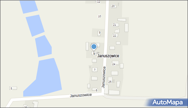 Januszowice, Januszowice, 8, mapa Januszowice