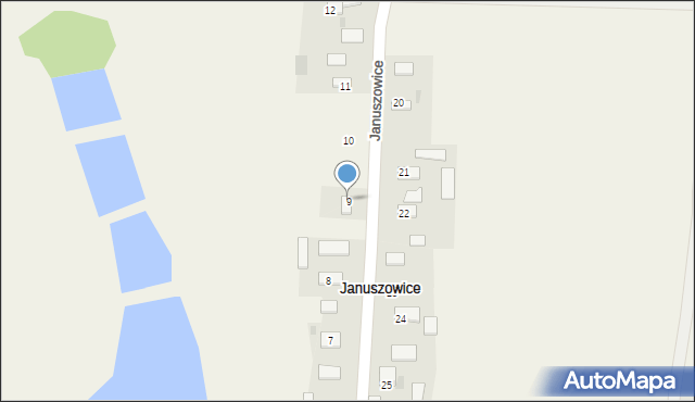 Januszowice, Januszowice, 9, mapa Januszowice