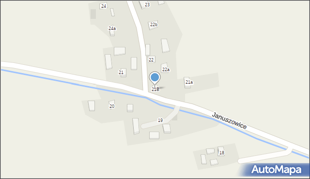 Januszowice, Januszowice, 21B, mapa Januszowice