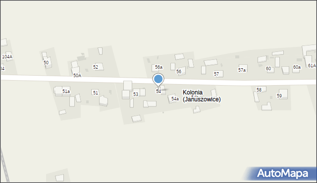 Januszowice, Januszowice, 54, mapa Januszowice