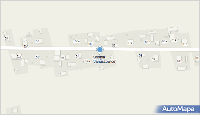 Januszowice, Januszowice, 55A, mapa Januszowice