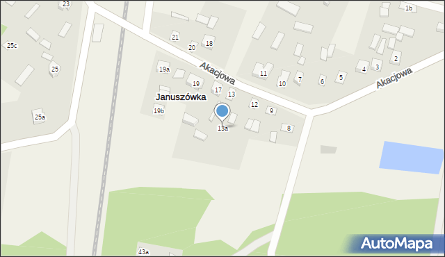 Januszówka, Januszówka, 13a, mapa Januszówka