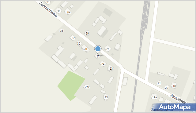 Januszówka, Januszówka, 27, mapa Januszówka