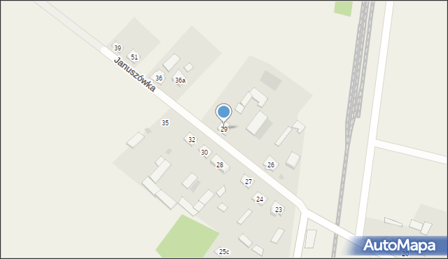 Januszówka, Januszówka, 29, mapa Januszówka