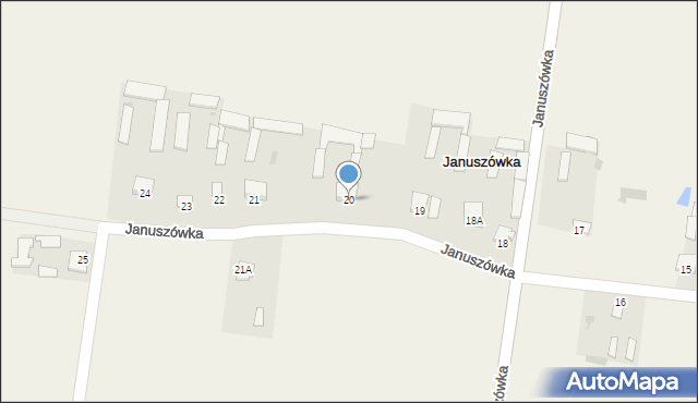 Januszówka, Januszówka, 20, mapa Januszówka