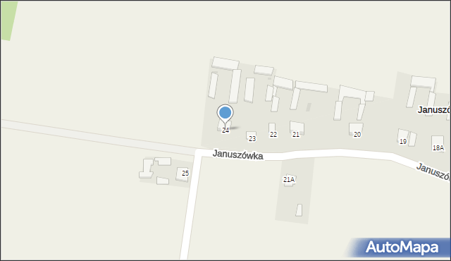 Januszówka, Januszówka, 24, mapa Januszówka