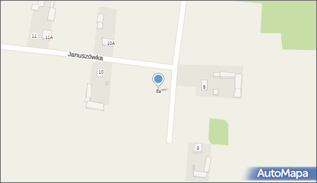 Januszówka, Januszówka, 8a, mapa Januszówka