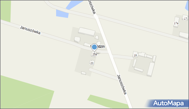 Januszówka, Januszówka, 20a, mapa Januszówka