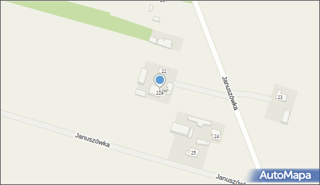 Januszówka, Januszówka, 22a, mapa Januszówka