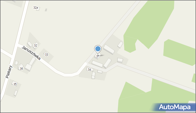 Januszówka, Januszówka, 37, mapa Januszówka