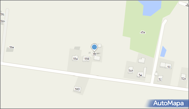 Jarantów, Jarantów, 55, mapa Jarantów