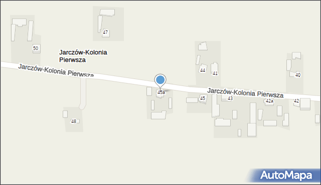 Jarczów-Kolonia Pierwsza, Jarczów-Kolonia Pierwsza, 45a, mapa Jarczów-Kolonia Pierwsza