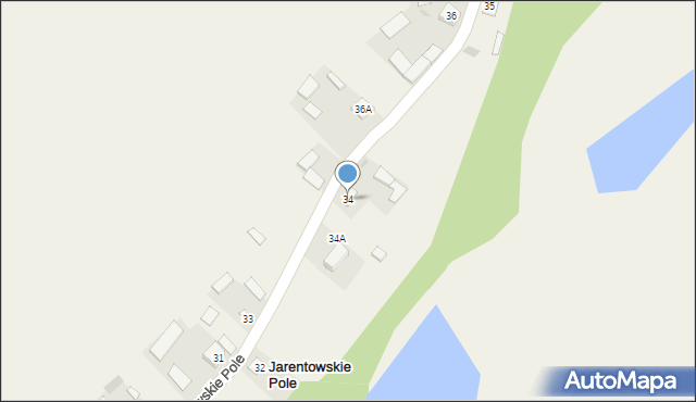 Jarentowskie Pole, Jarentowskie Pole, 34, mapa Jarentowskie Pole