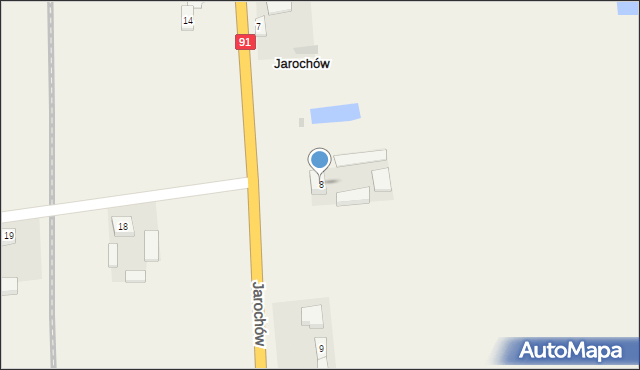 Jarochów, Jarochów, 8, mapa Jarochów