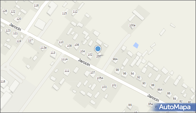 Jarocin, Jarocin, 100, mapa Jarocin