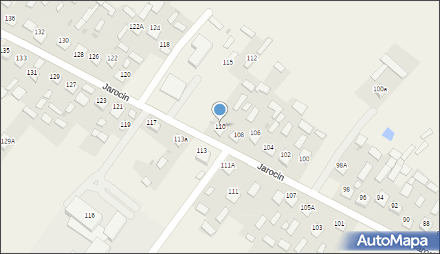 Jarocin, Jarocin, 110, mapa Jarocin