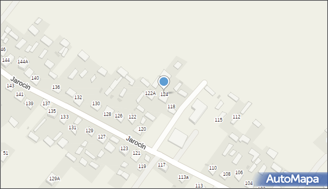Jarocin, Jarocin, 124, mapa Jarocin