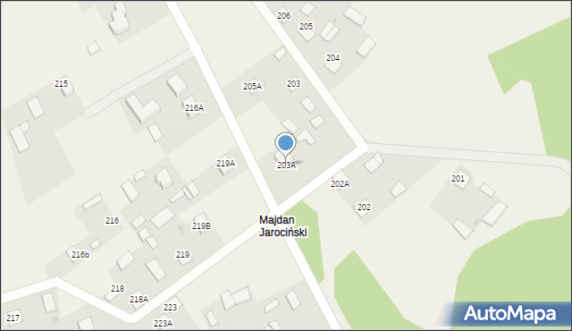 Jarocin, Jarocin, 203A, mapa Jarocin