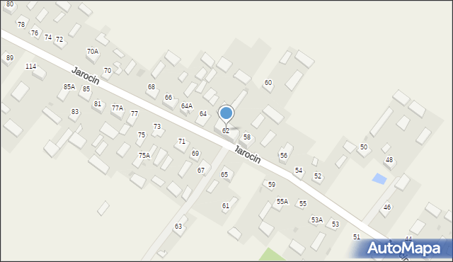 Jarocin, Jarocin, 62, mapa Jarocin