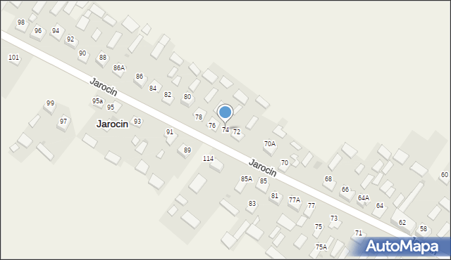 Jarocin, Jarocin, 74, mapa Jarocin
