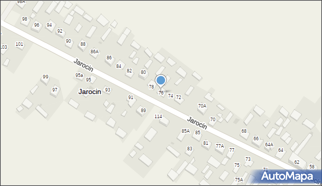 Jarocin, Jarocin, 76, mapa Jarocin