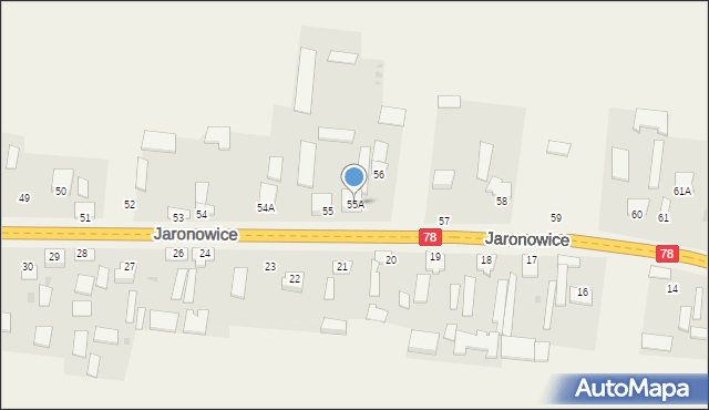Jaronowice, Jaronowice, 55A, mapa Jaronowice