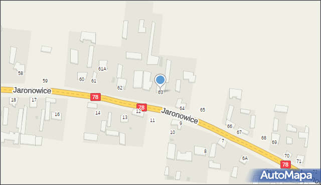 Jaronowice, Jaronowice, 63, mapa Jaronowice