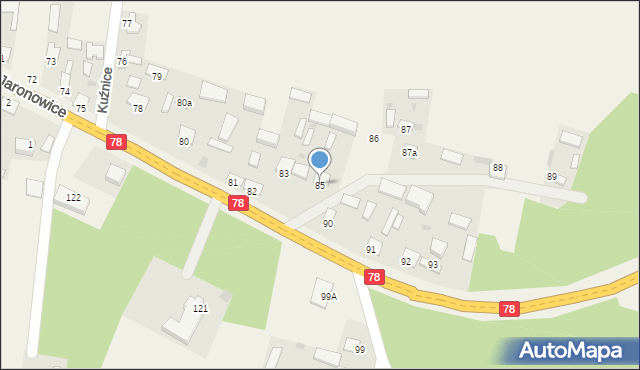 Jaronowice, Jaronowice, 85, mapa Jaronowice