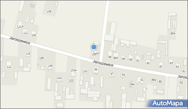 Jaroszewice, Jaroszewice, 100, mapa Jaroszewice