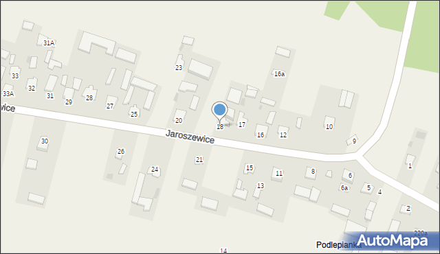 Jaroszewice, Jaroszewice, 18, mapa Jaroszewice