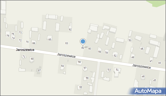 Jaroszewice, Jaroszewice, 61, mapa Jaroszewice