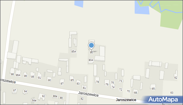 Jaroszewice, Jaroszewice, 80, mapa Jaroszewice